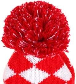Volf Golf Knit Red White Diamond Headcover Set -Green And Swing Shop VolfGolfHeadcovers KnitRedSet2
