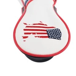 Volf Golf Red White Blue Leather USA Headcovers -Green And Swing Shop VolfGolfHeadcovers USADriver3