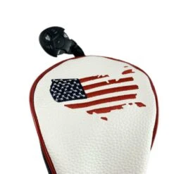 Volf Golf Red White Blue Leather USA Headcovers -Green And Swing Shop VolfGolfHeadcovers USAFairway0