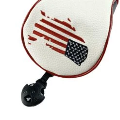 Volf Golf Red White Blue Leather USA Headcovers -Green And Swing Shop VolfGolfHeadcovers USAFairway2