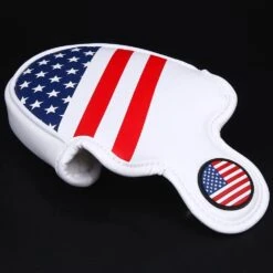 Volf Golf Red White Blue Synthetic Leather USA Mallet Putter Cover -Green And Swing Shop VolfGolfHeadcovers USAMalletPutter4
