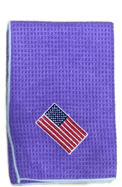 Joseph Elliott USA Embroidered Flag 18" X 18" Micro Fiber Towels 24 Joseph Elliott USA Embroidered Flag 18" X 18" Micro Fiber Towels -Green And Swing Shop je3
